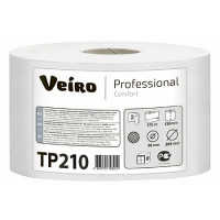 Туалетная бумага в средних рулонах с центральной вытяжкой Veiro Professional Comfort TP210