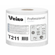 Туалетная бумага в средних рулонах с центральной вытяжкой Veiro Professional Comfort T211